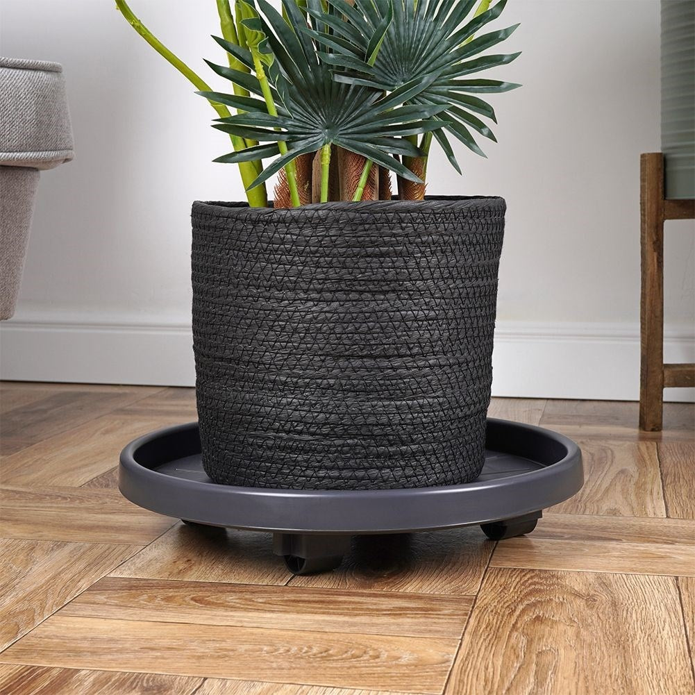 Movable flower pot on wheels for home and balcony