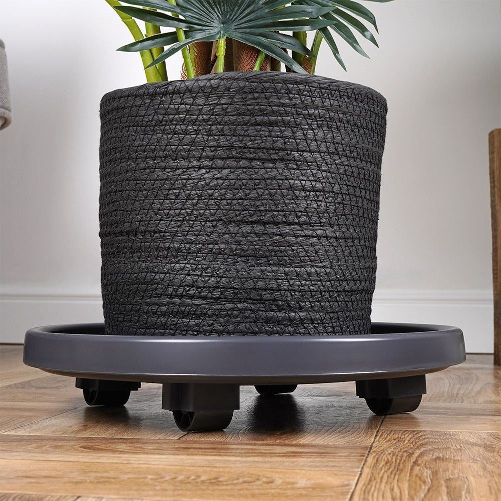 Movable flower pot on wheels for home and balcony