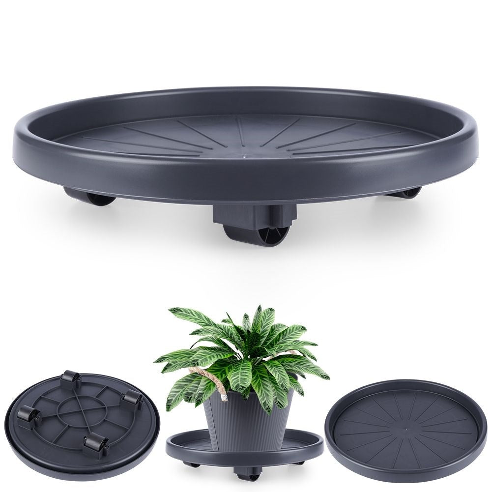 Movable flower pot on wheels for home and balcony