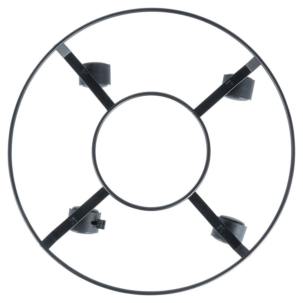 Movable metal flower pot stand with wheel lock