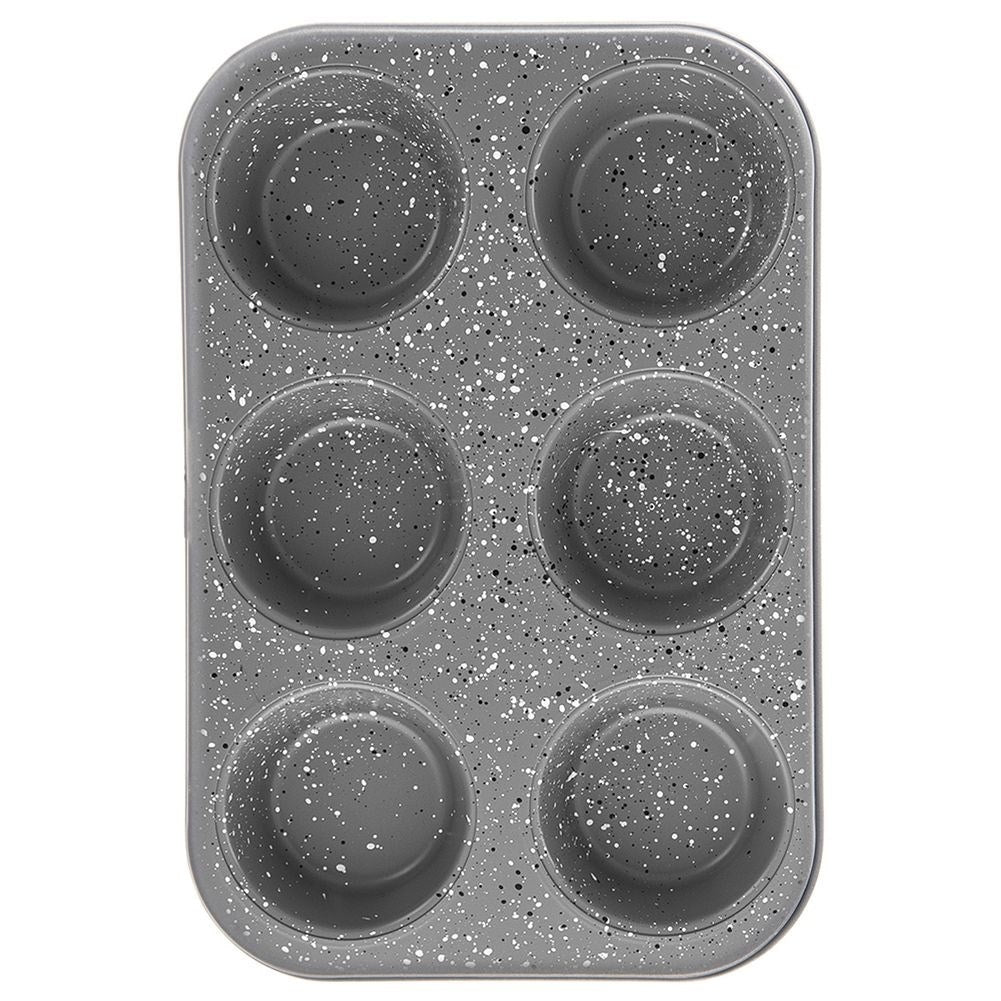 Muffin tin for 6 large muffins with non-stick coating