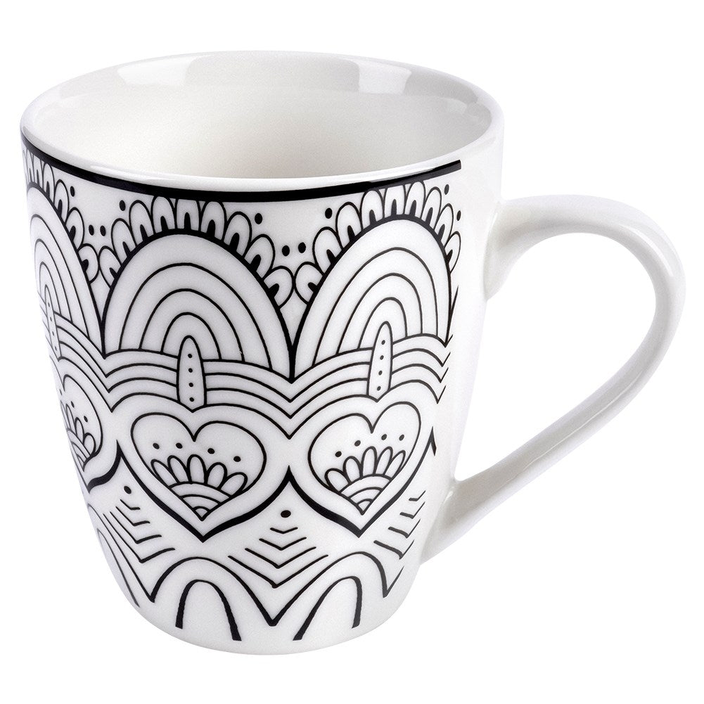 Mug in Porcelain for Coffee, Tea and Other Drinks