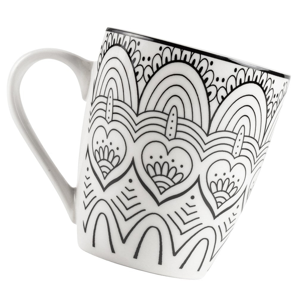 Mug in Porcelain for Coffee, Tea and Other Drinks