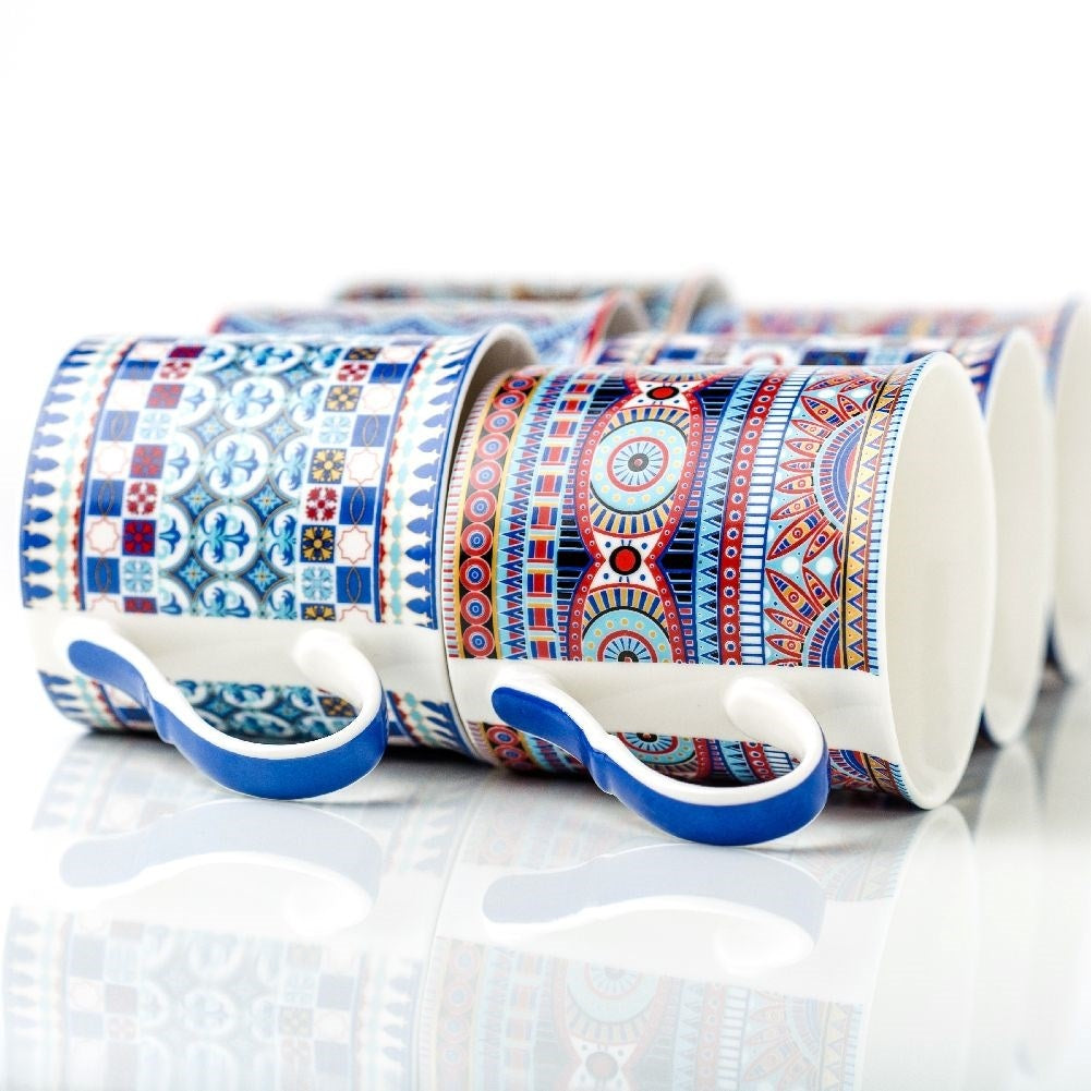 Mugs with handles, microwave and dishwasher safe
