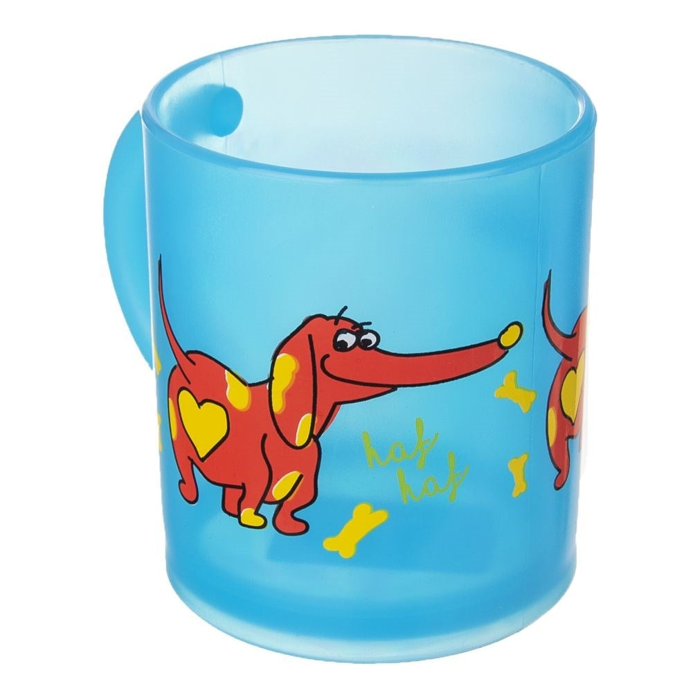 Mug with colorful dog motifDiscover our mug with a colorful dog motif, perfect for all kinds of drinks, including juice and tea. This mug is both lightweight and durable, making it ideal for everyday use. It is microwave and dishwasher safe, making it