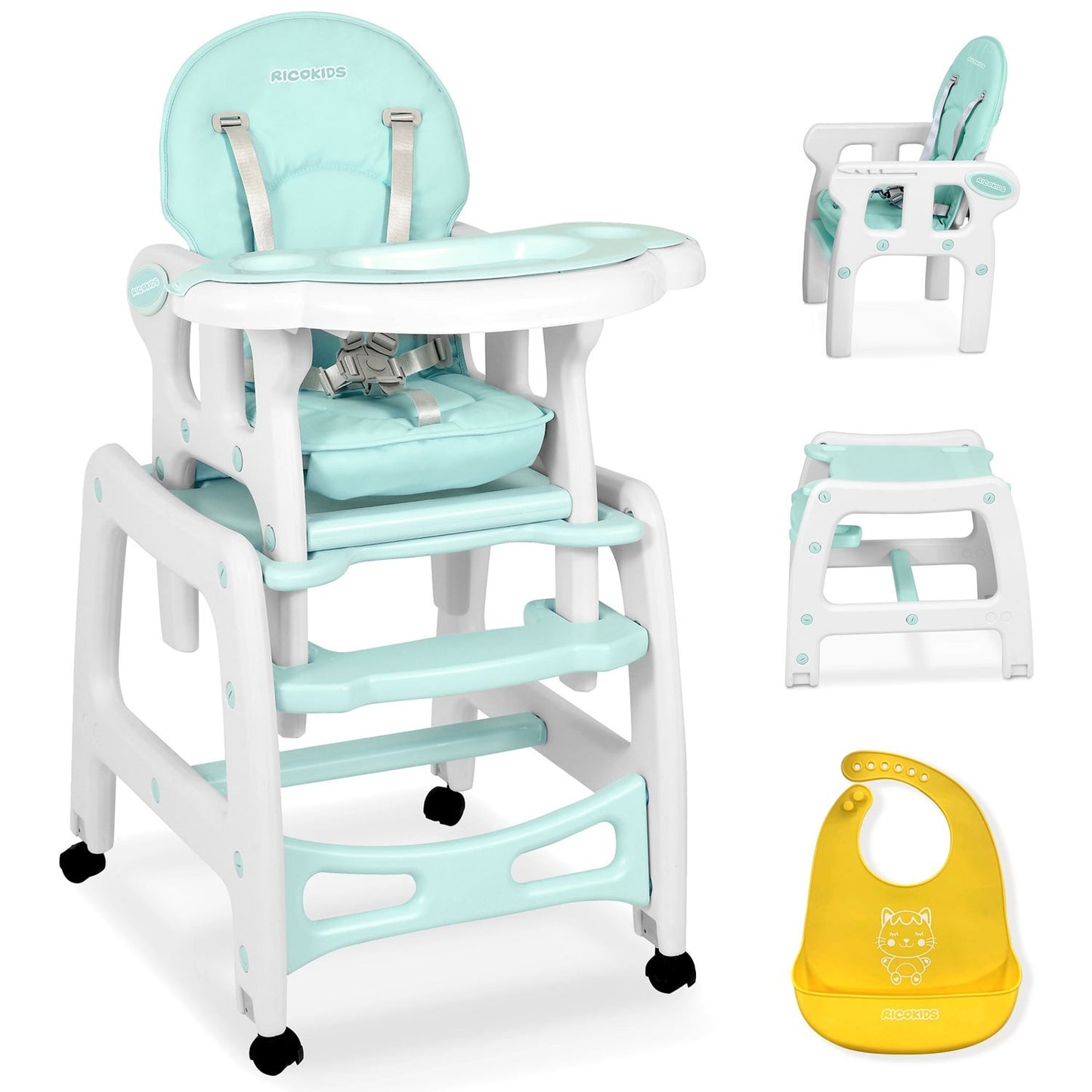 Multifunctional Dining Chair 5-in-1 Sinco Turquoise