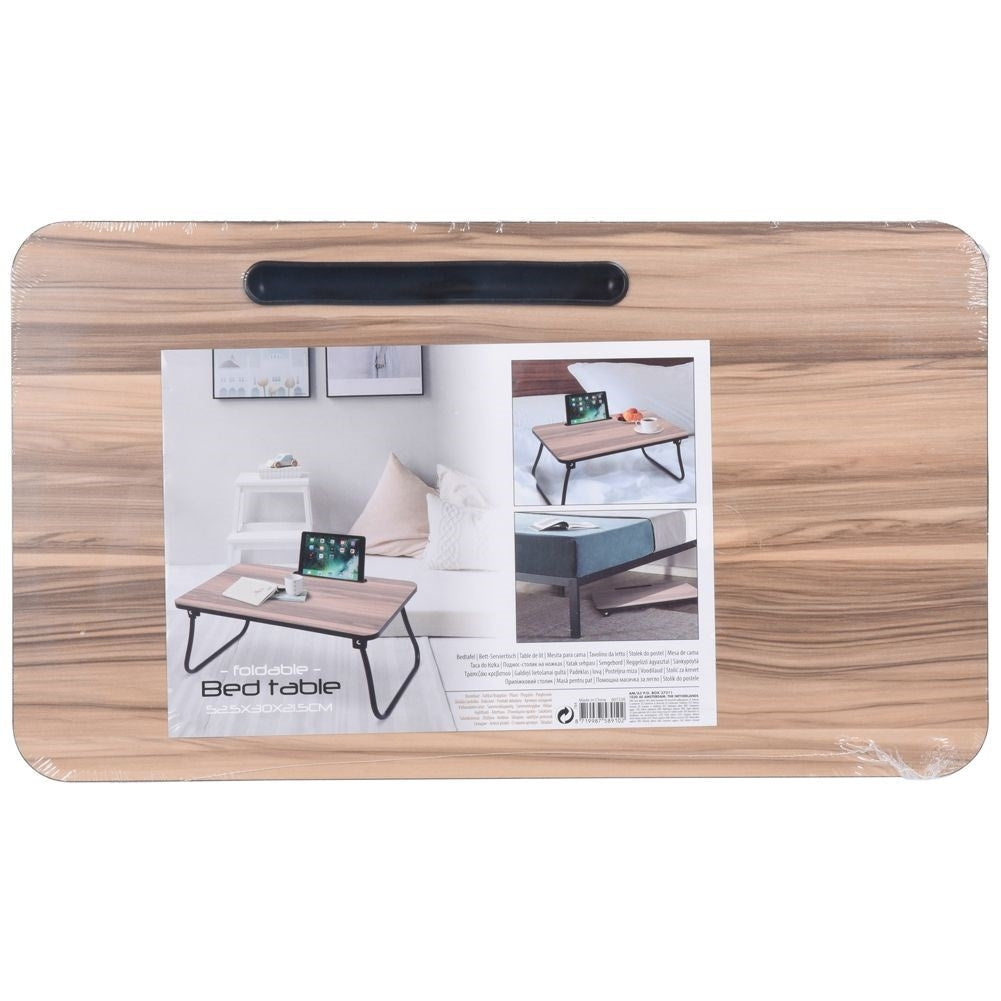 Multifunctional bedside table for breakfast and laptop work