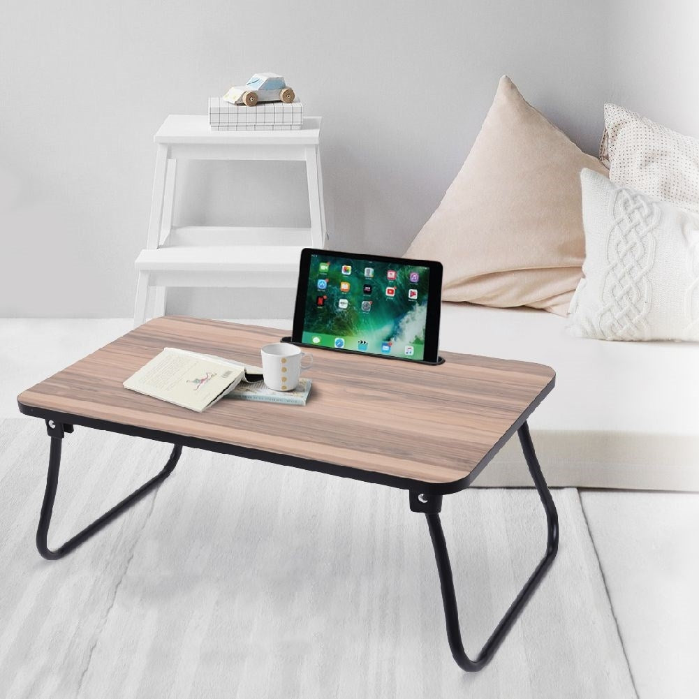 Multifunctional bedside table for breakfast and laptop work