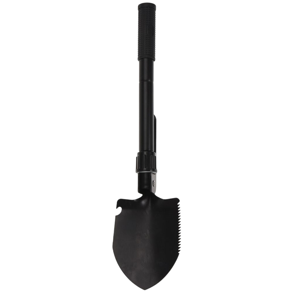 Multifunctional black shovel with case - shovel, saw, compass
