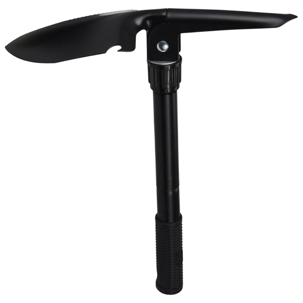 Multifunctional black shovel with case - shovel, saw, compass