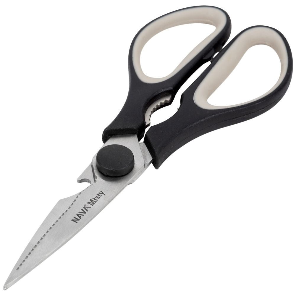Multifunctional kitchen scissors: scissors, nutcracker, cap opener