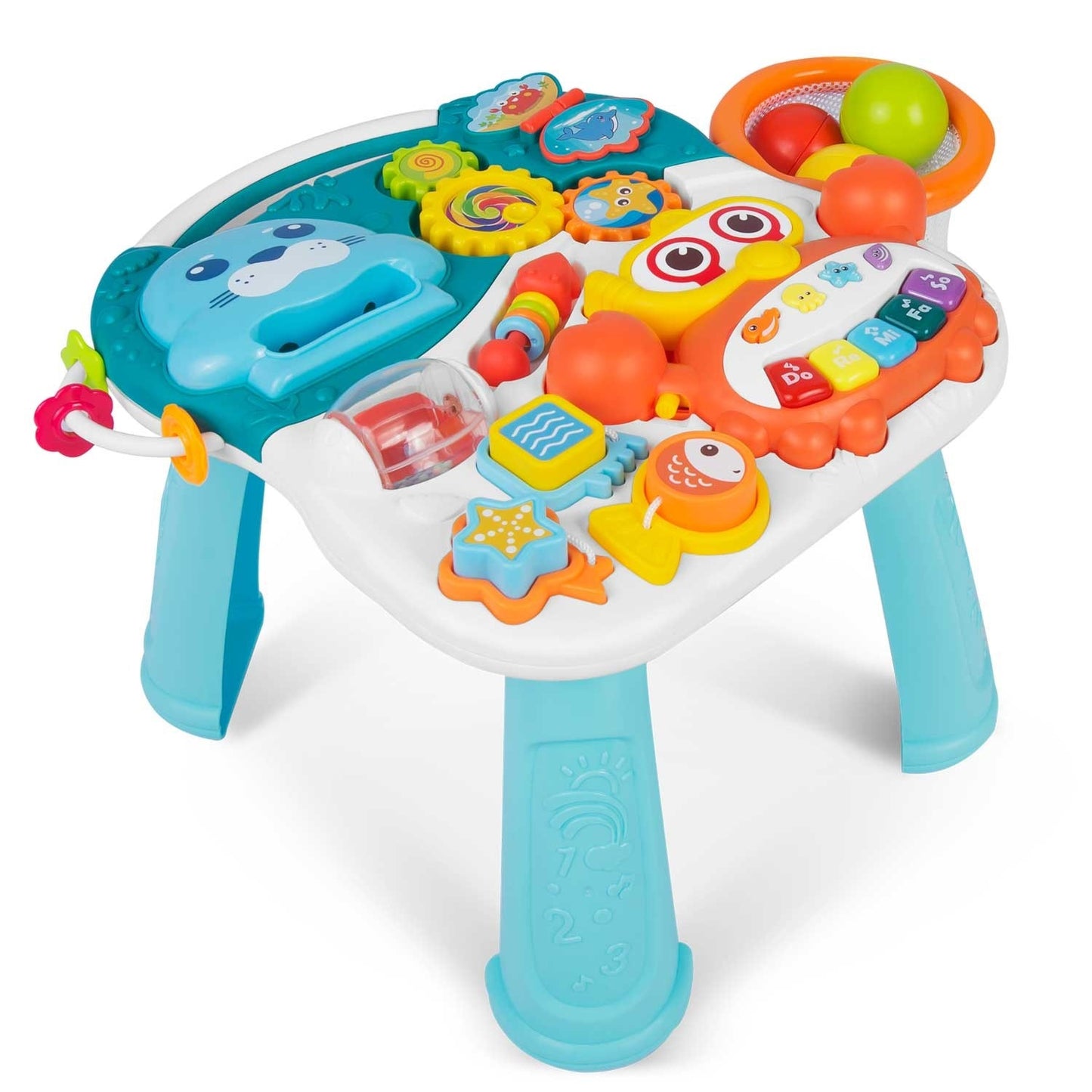 Multifunctional learning and play table 3-in-1 RK-810 white-blue