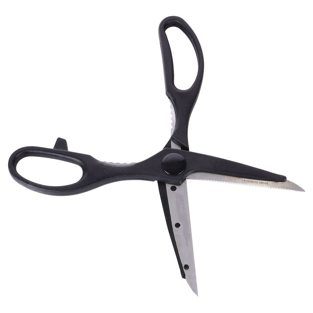 Multifunctional scissors 21 cm with nutcracker and cap opener