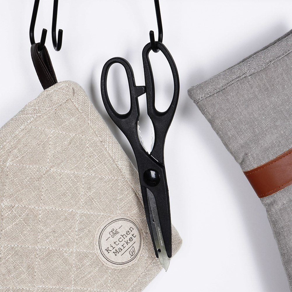 Multifunctional scissors 21 cm with nutcracker and cap opener
