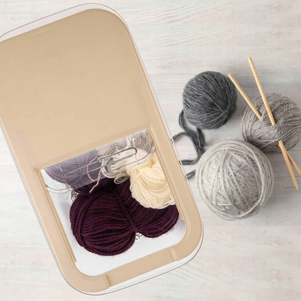 Multifunctional storage box 5L with sliding lid, durable plastic