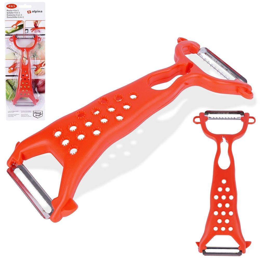 Multifunctional vegetable peeler 4-in-1 with steel blade