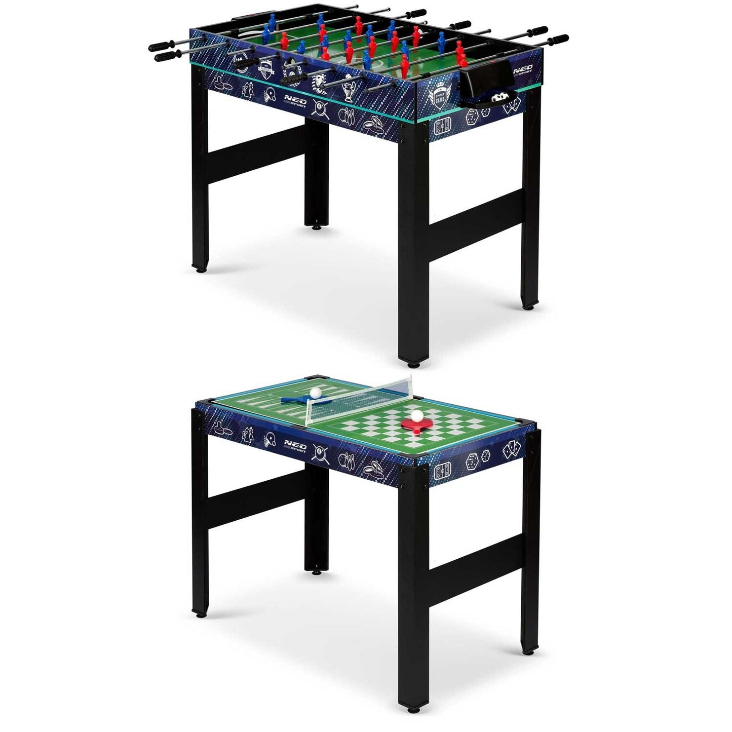 Multi game table 12in1 106x59x90 cm NS-801 black