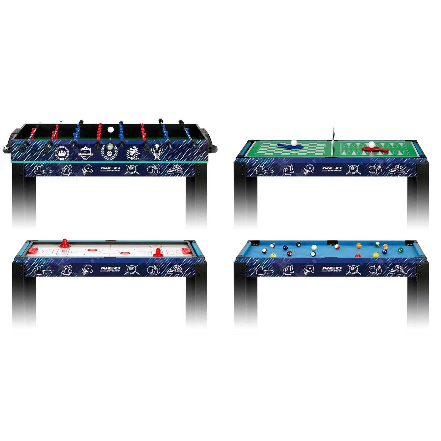 Multi game table 12in1 106x59x90 cm NS-801 black