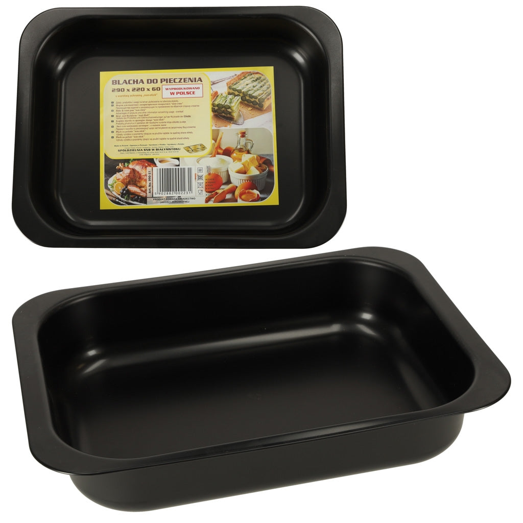 Multi-purpose baking tray 29cm x 22cm x 60cm black