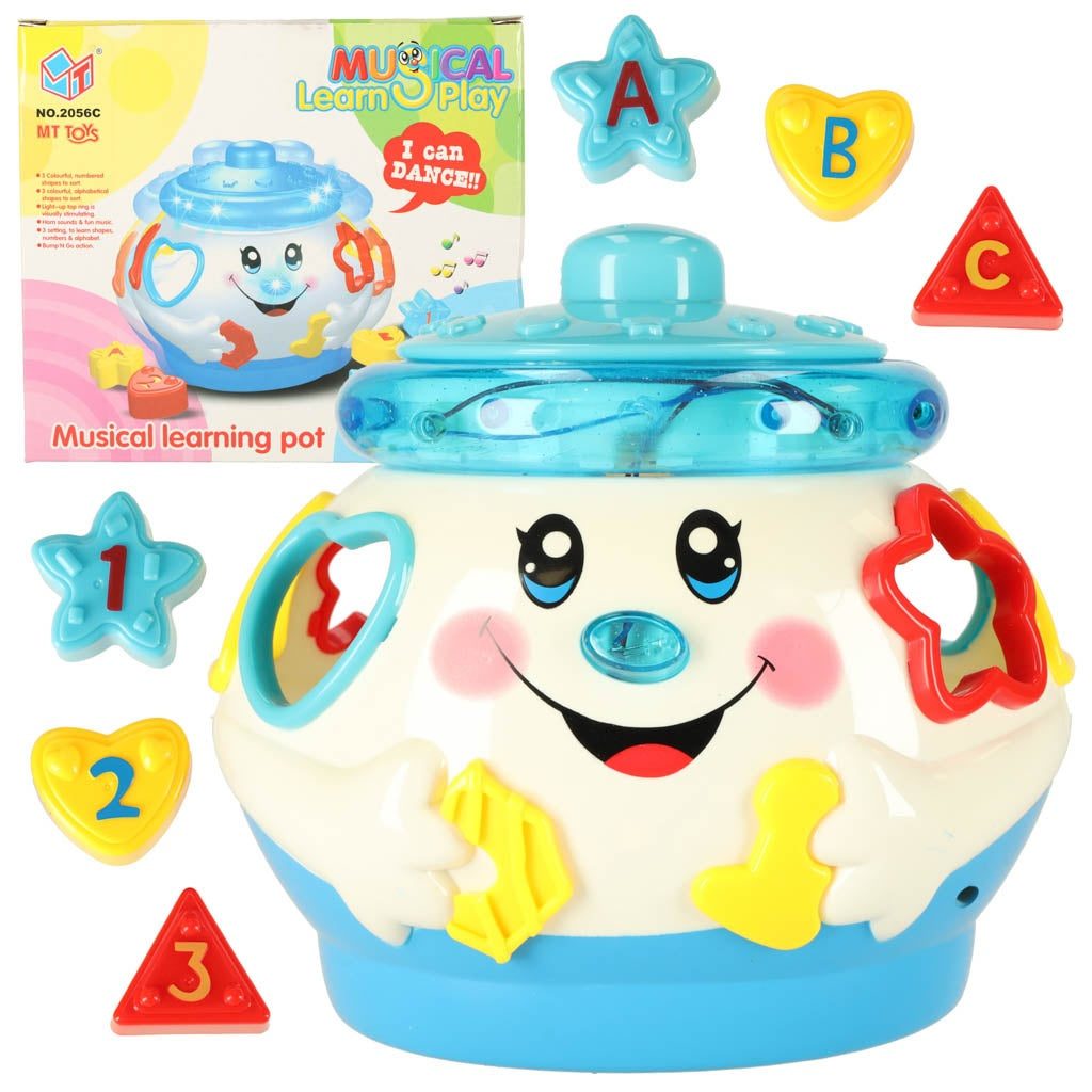 Musical cloche pot playing blue and white