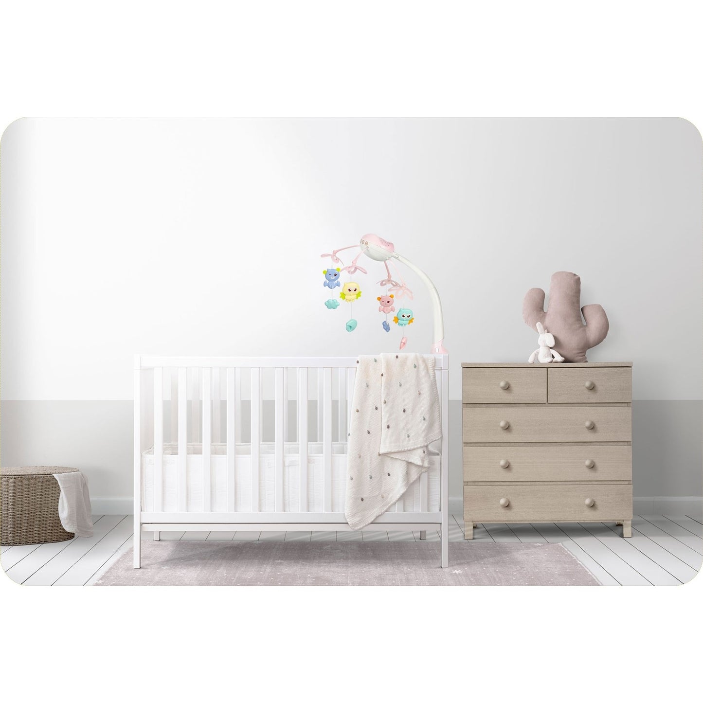 Music box with projector for cot RK-813 pink
