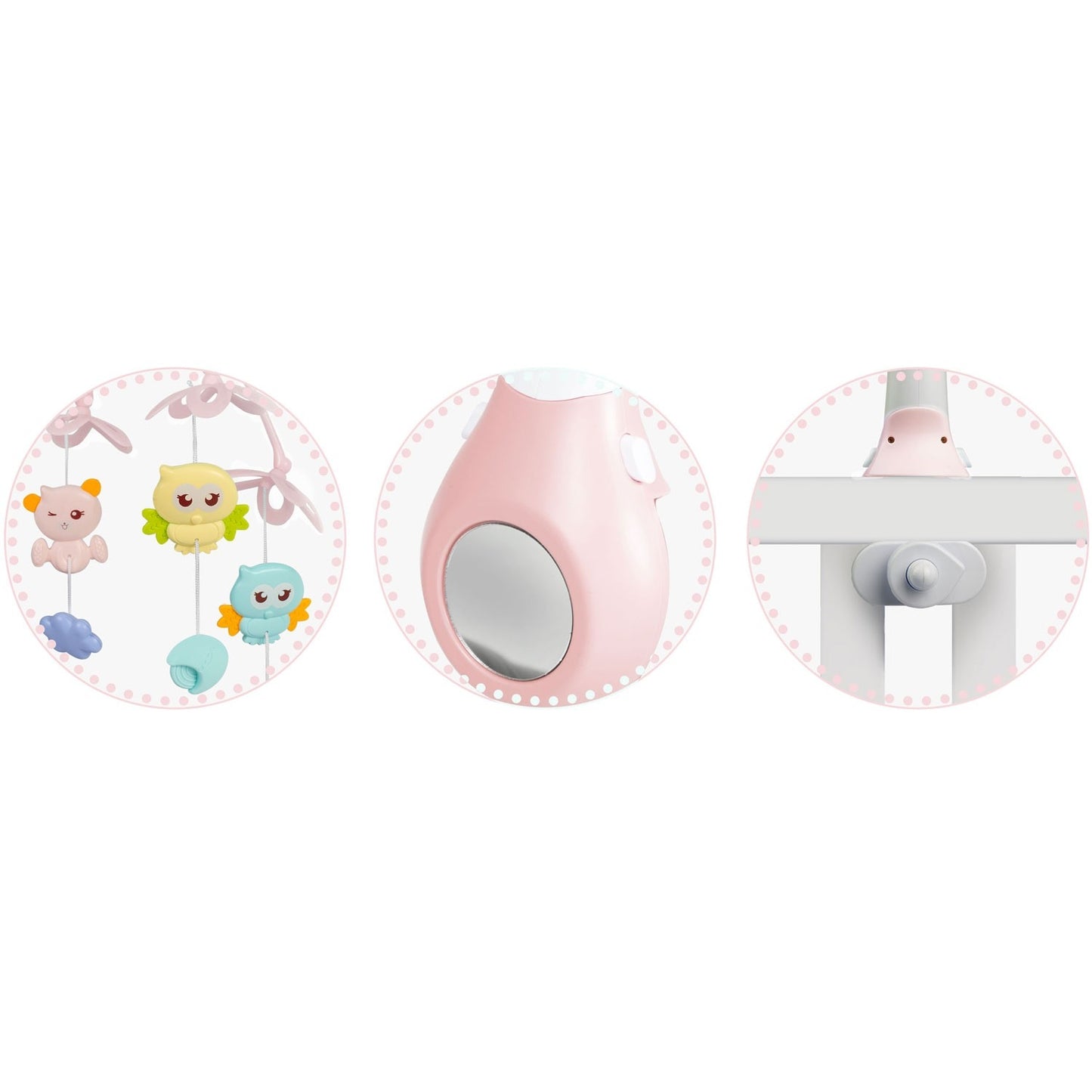 Music box with projector for cot RK-813 pink