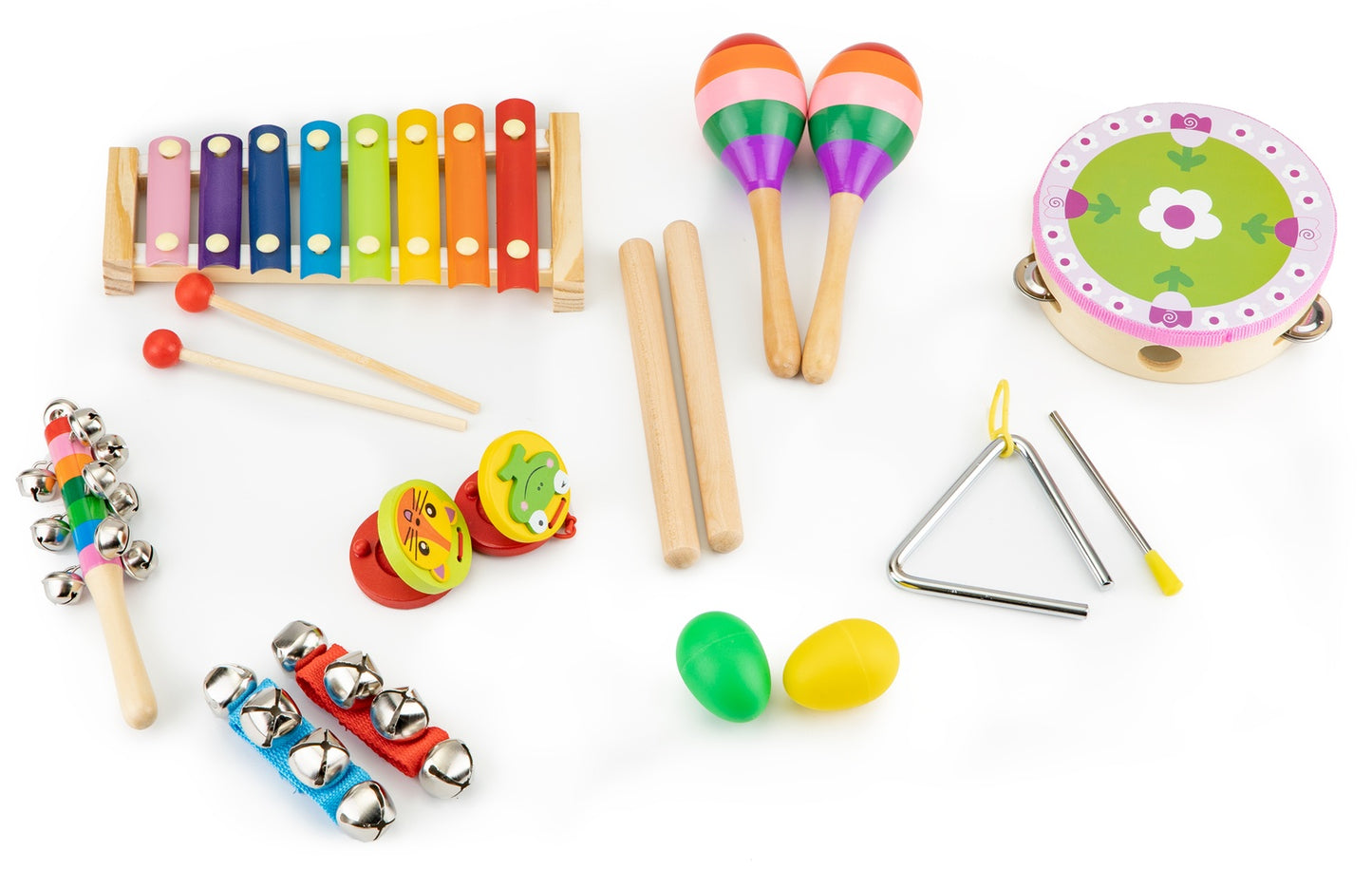 Music set of 14 instruments + bag Ecotoys
