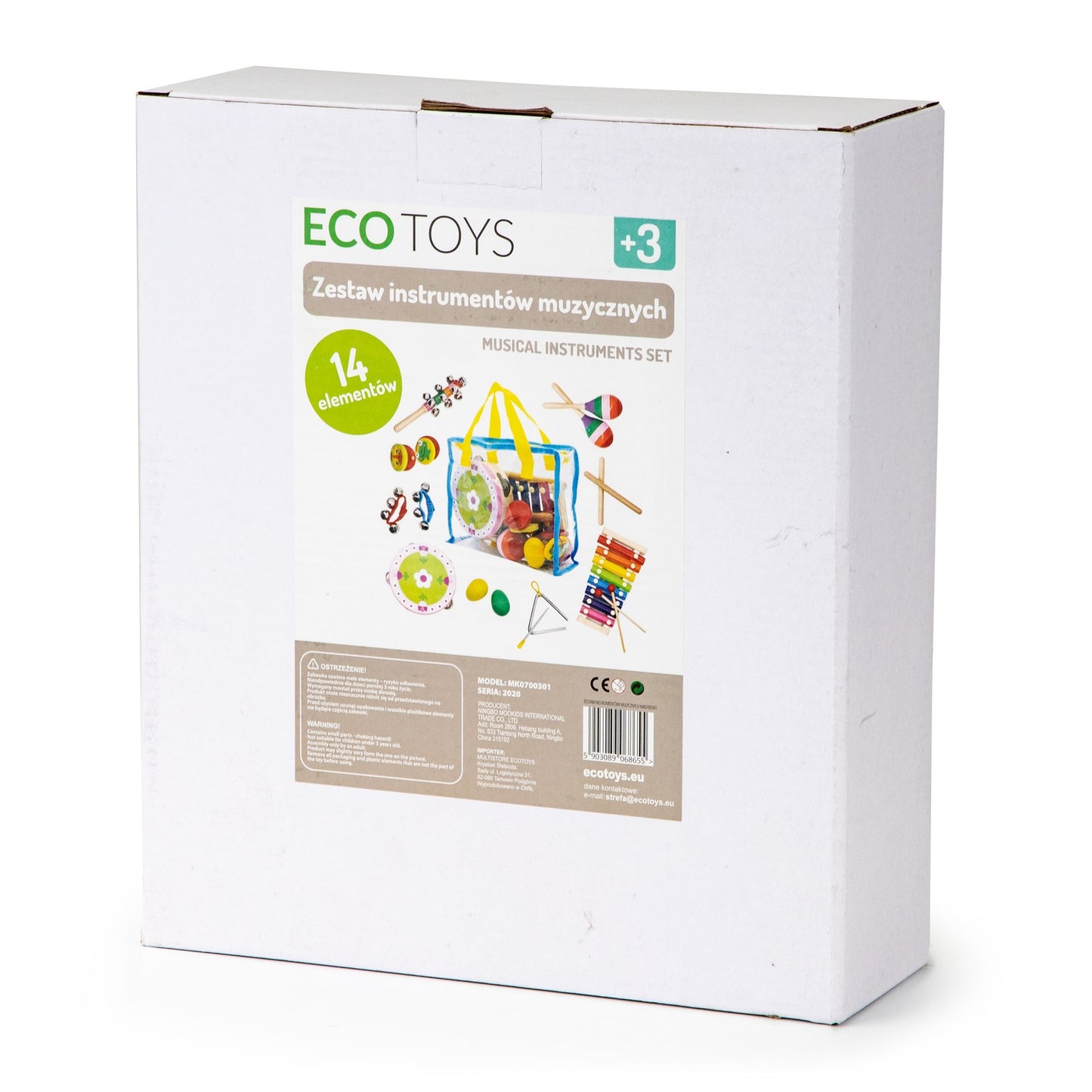 Music set of 14 instruments + bag Ecotoys