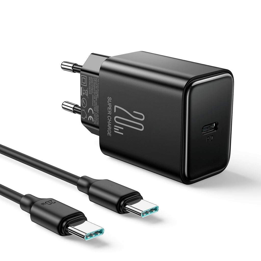 NEXTBATT 20W Fast Charger PD + 60W USB-C Cable, 1m - Black