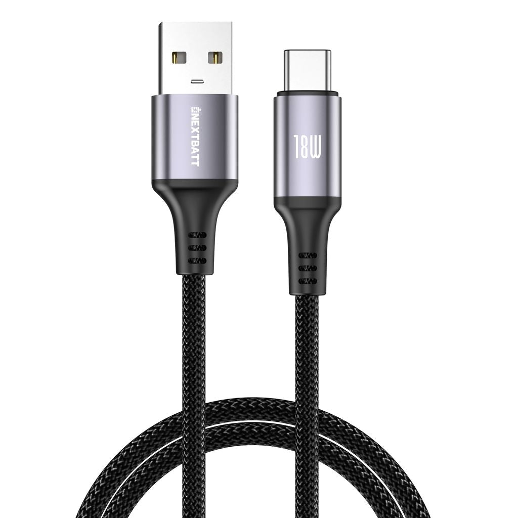 NEXTBATT USB-A to USB-C Cable 18W, 2m - Black