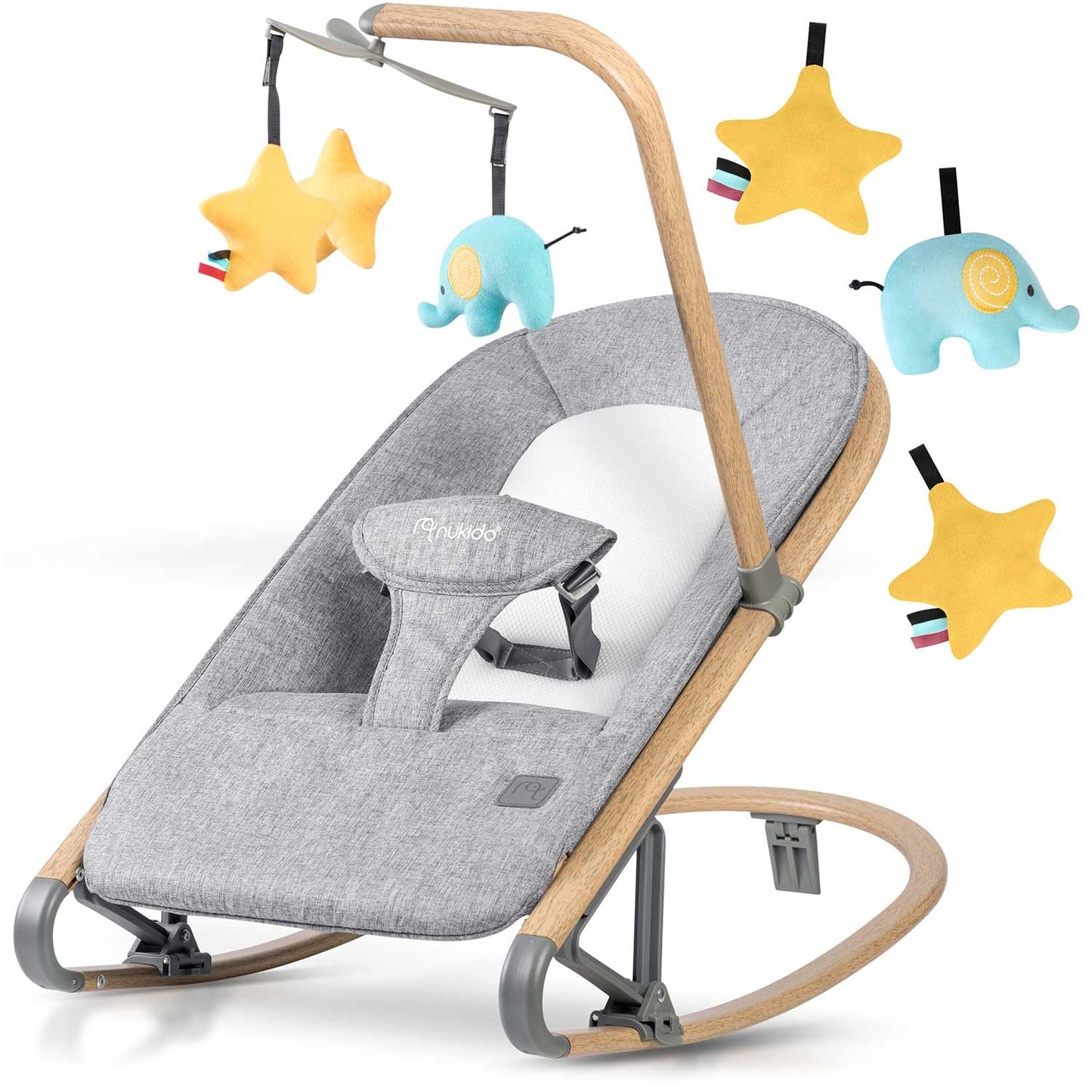 NK-53 Nukido rocking chair with toys - gray