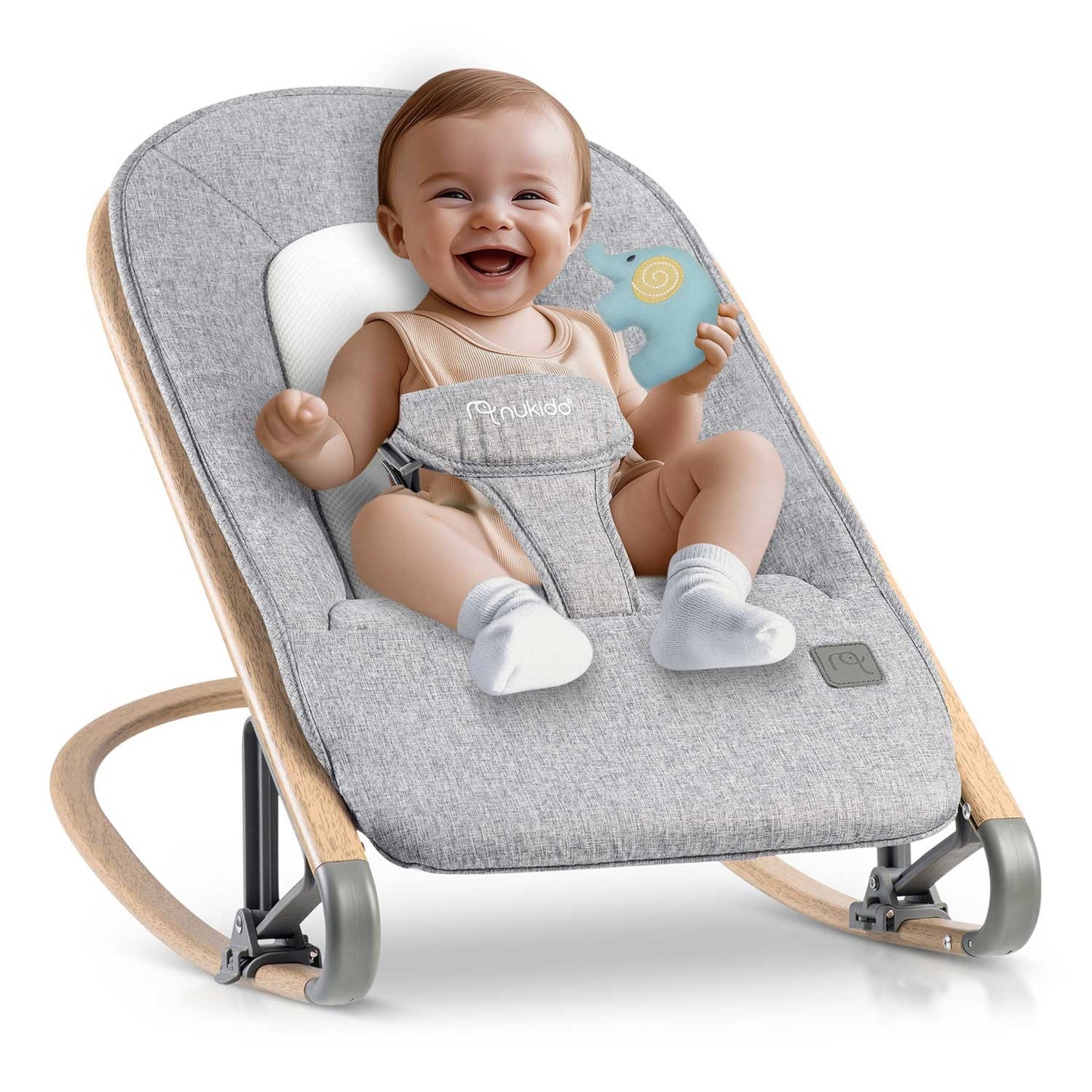 NK-53 Nukido rocking chair with toys - gray