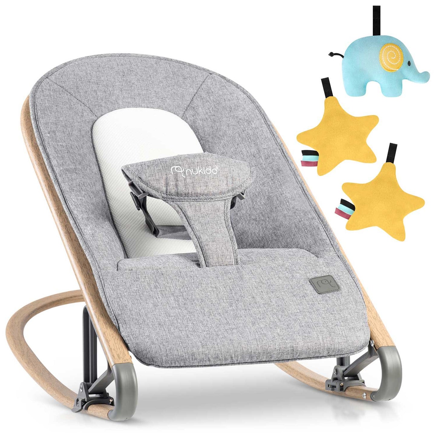 NK-53 Nukido rocking chair with toys - gray
