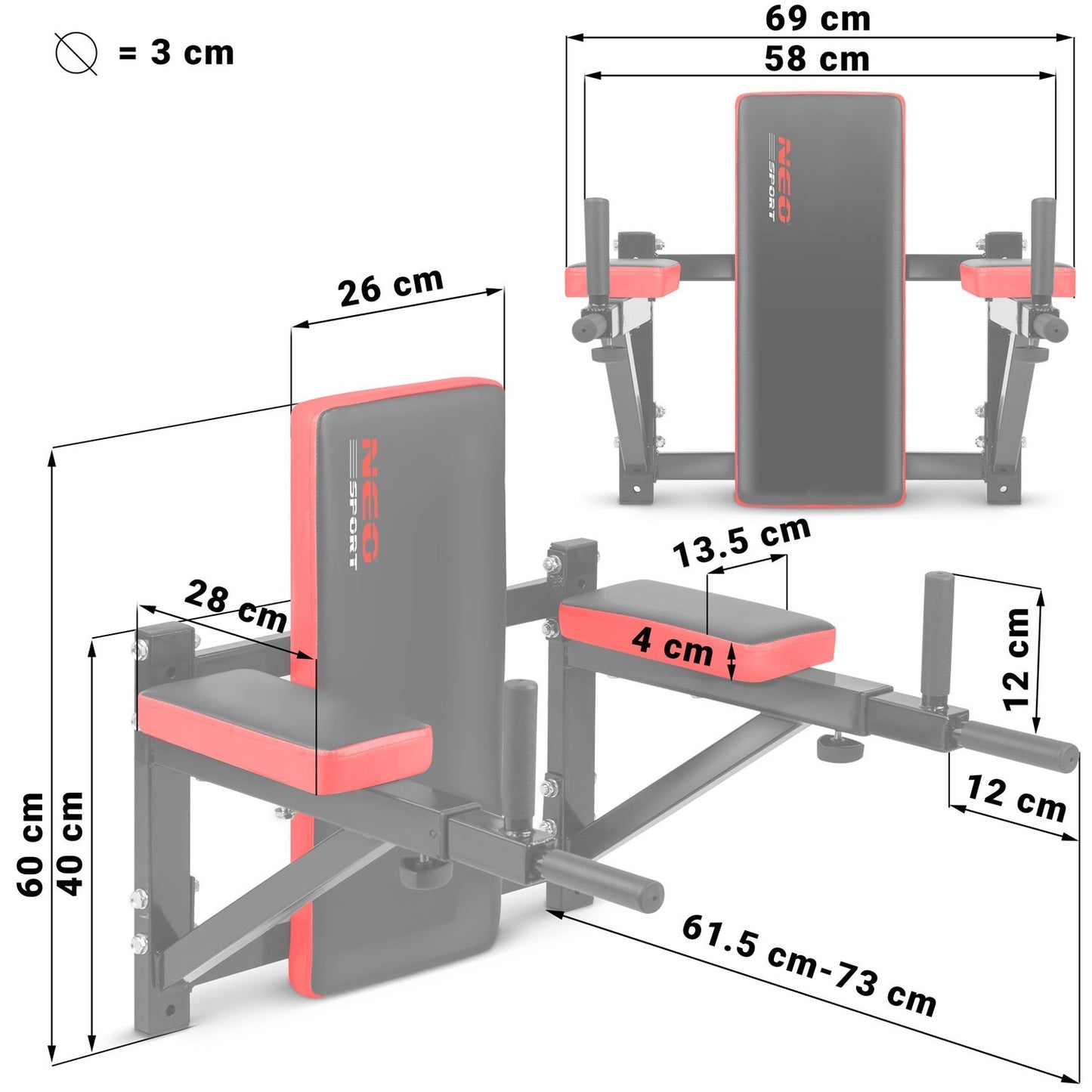 NS-320 wall dip bar