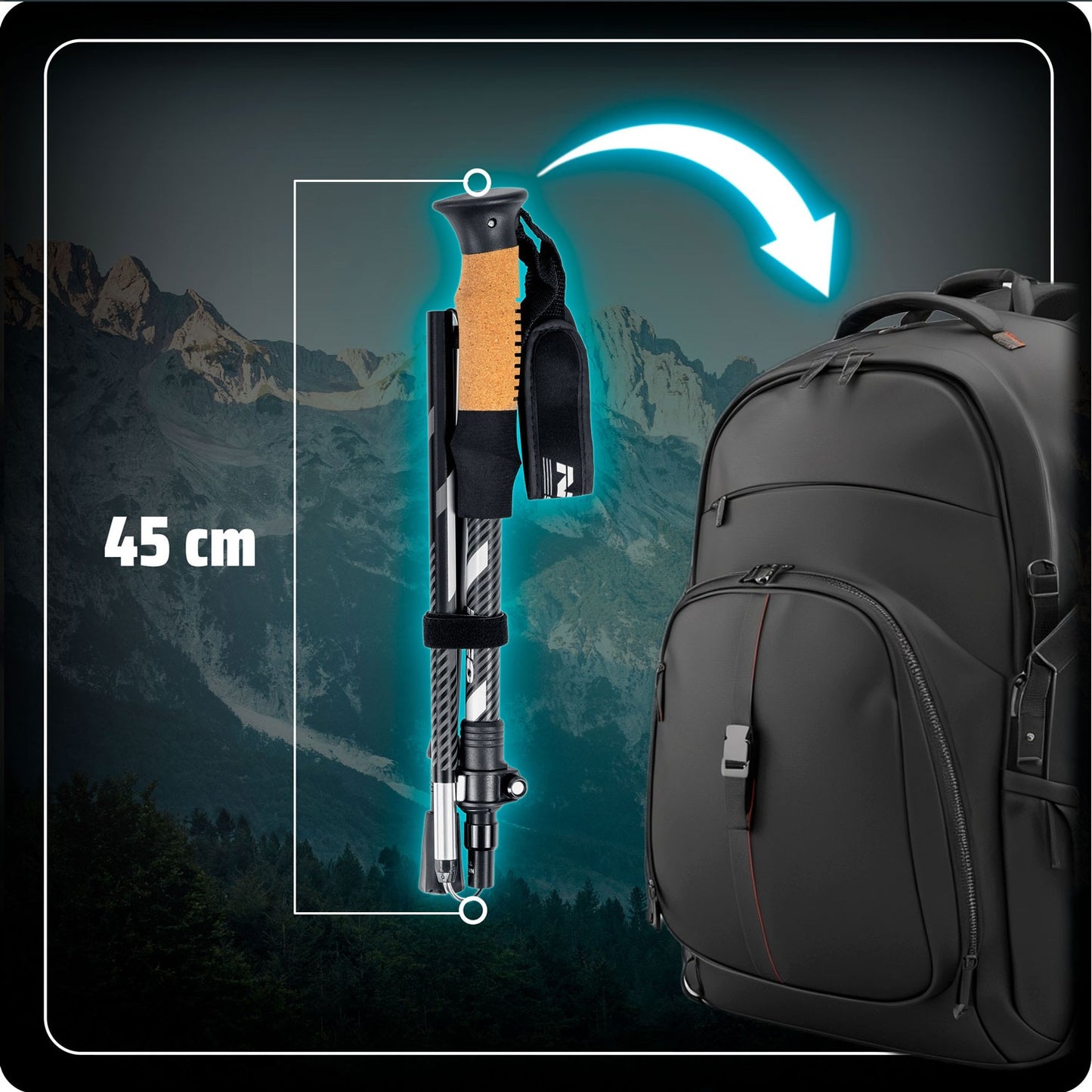 NS-382 Neo-Sport trekking poles