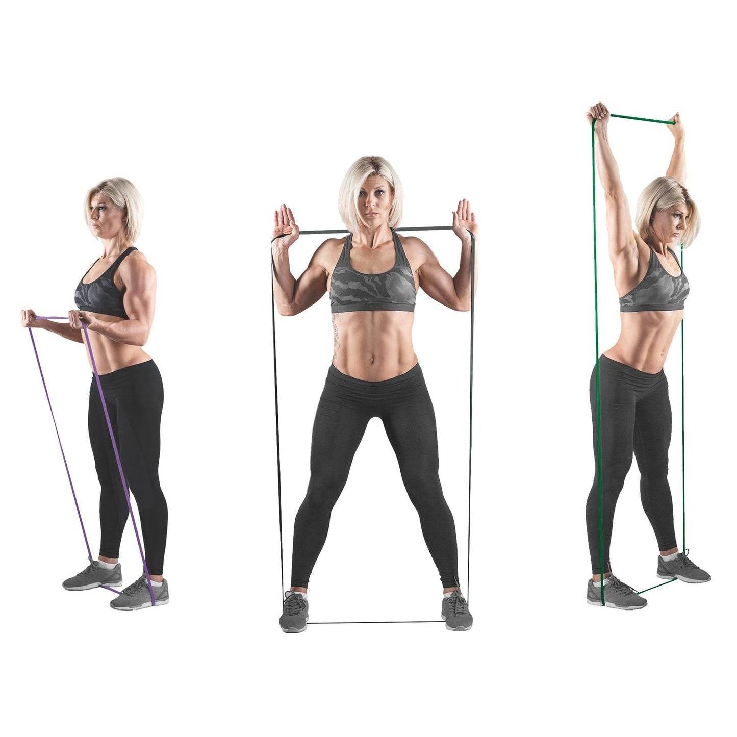 NS-960 Neo-Sport exercise resistance band set, 3 pcs