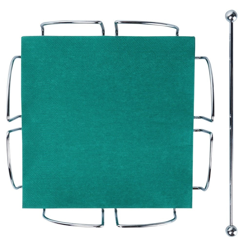 Napkin holder for indoor/outdoor use with robust design