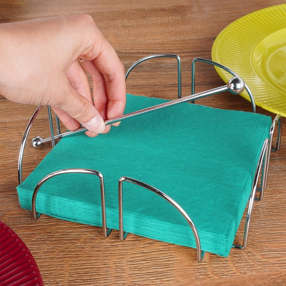 Napkin holder for indoor/outdoor use with robust design