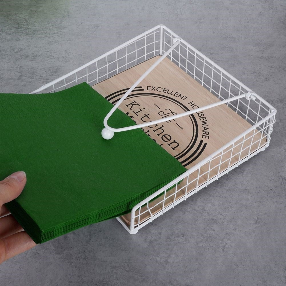 Napkin holder with large capacity and weight for wind protection.