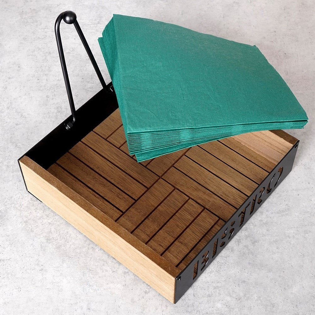 Napkin holder with weight for stability in all weathers
