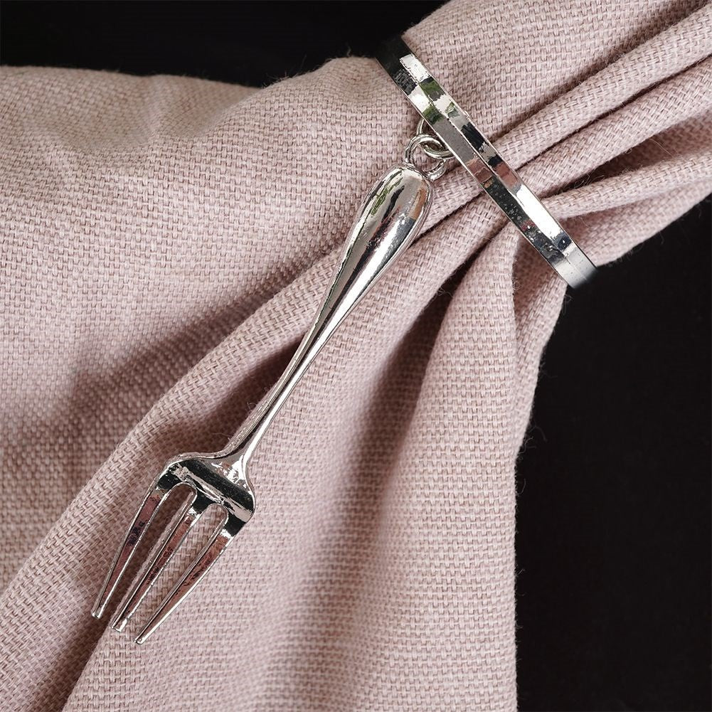 Napkin rings 4-pack, silver, metal, 4 cm, elegant cutlery