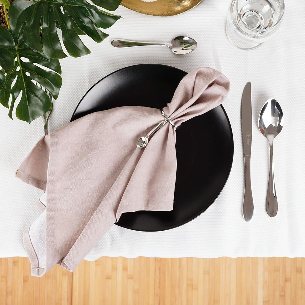 Napkin rings 4-pack, silver, metal, 4 cm, elegant cutlery