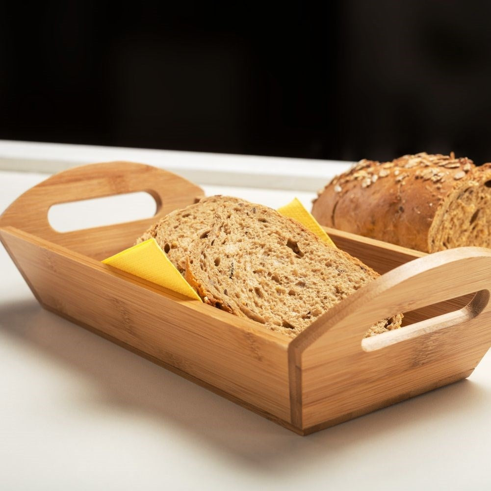 Natural Bamboo Bread Basket - Perfect for Bread & Snacks