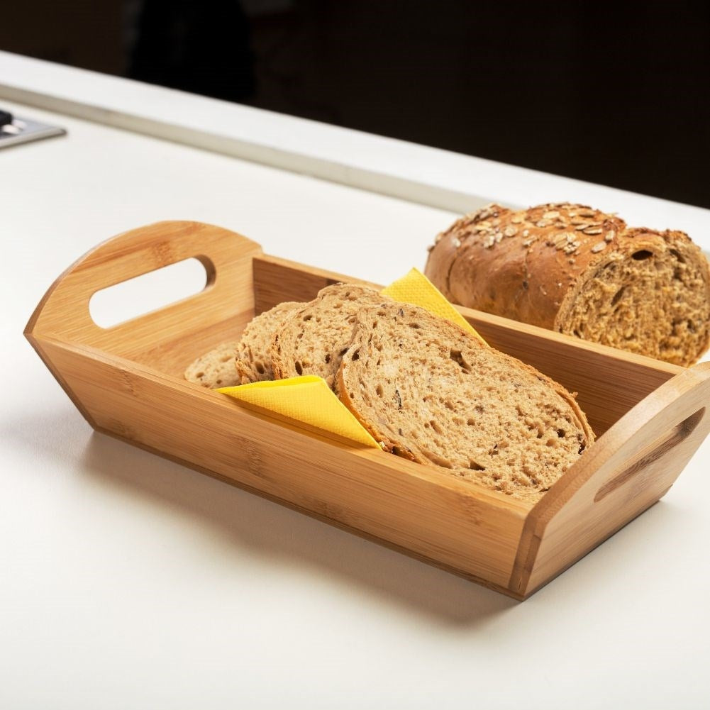 Natural Bamboo Bread Basket - Perfect for Bread & Snacks