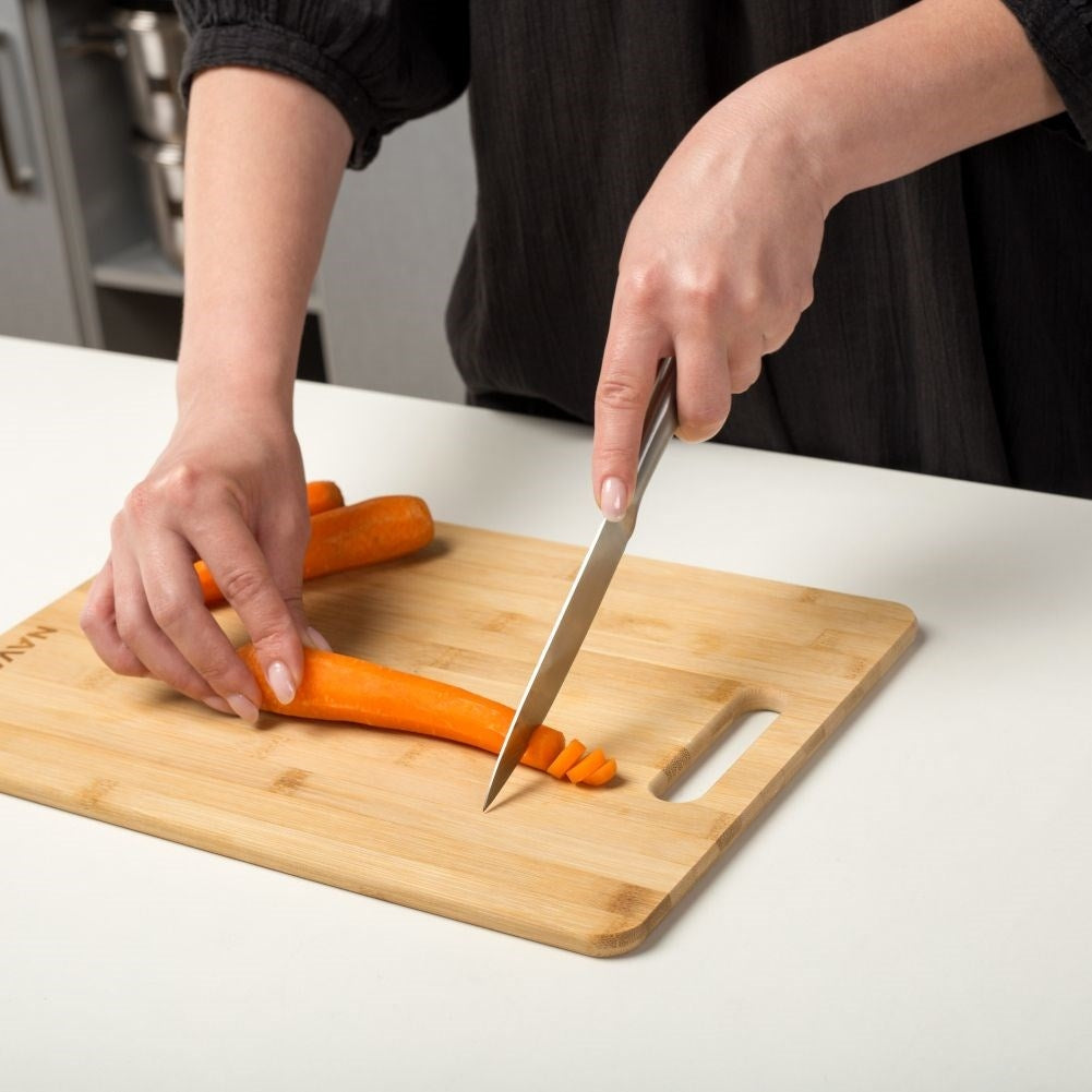 Natural Bamboo Cutting Board: Perfect for Snacks & Dishes