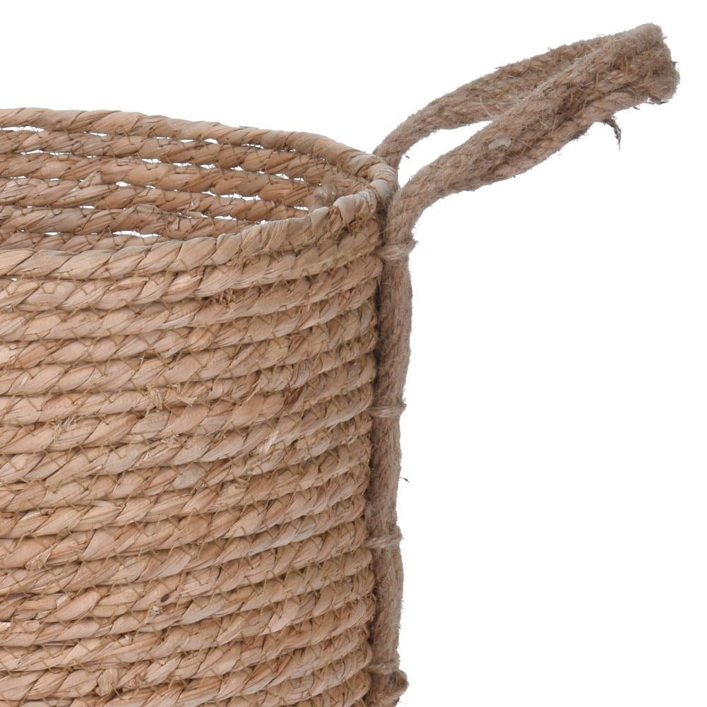 Natural Seagrass Basket with Handle - For Plants and Storage