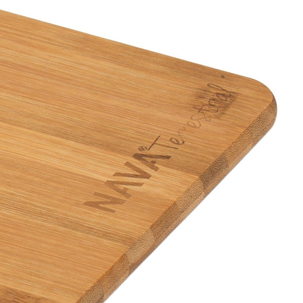 Natural bamboo cutting board for snacks and meals