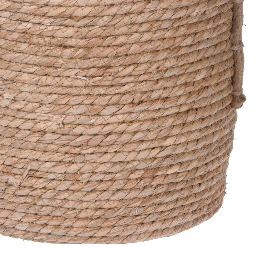 Natural seagrass basket with handle for plants or storage
