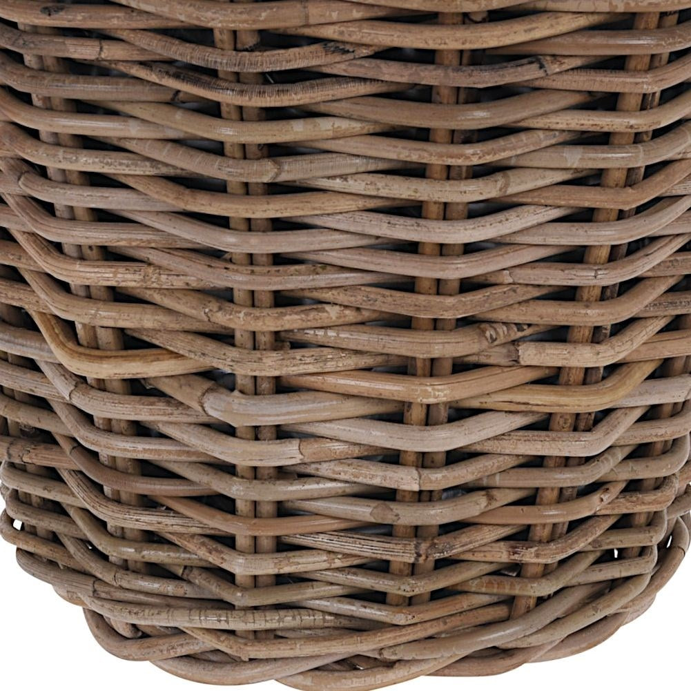 Natural wicker basket for plants and flowers