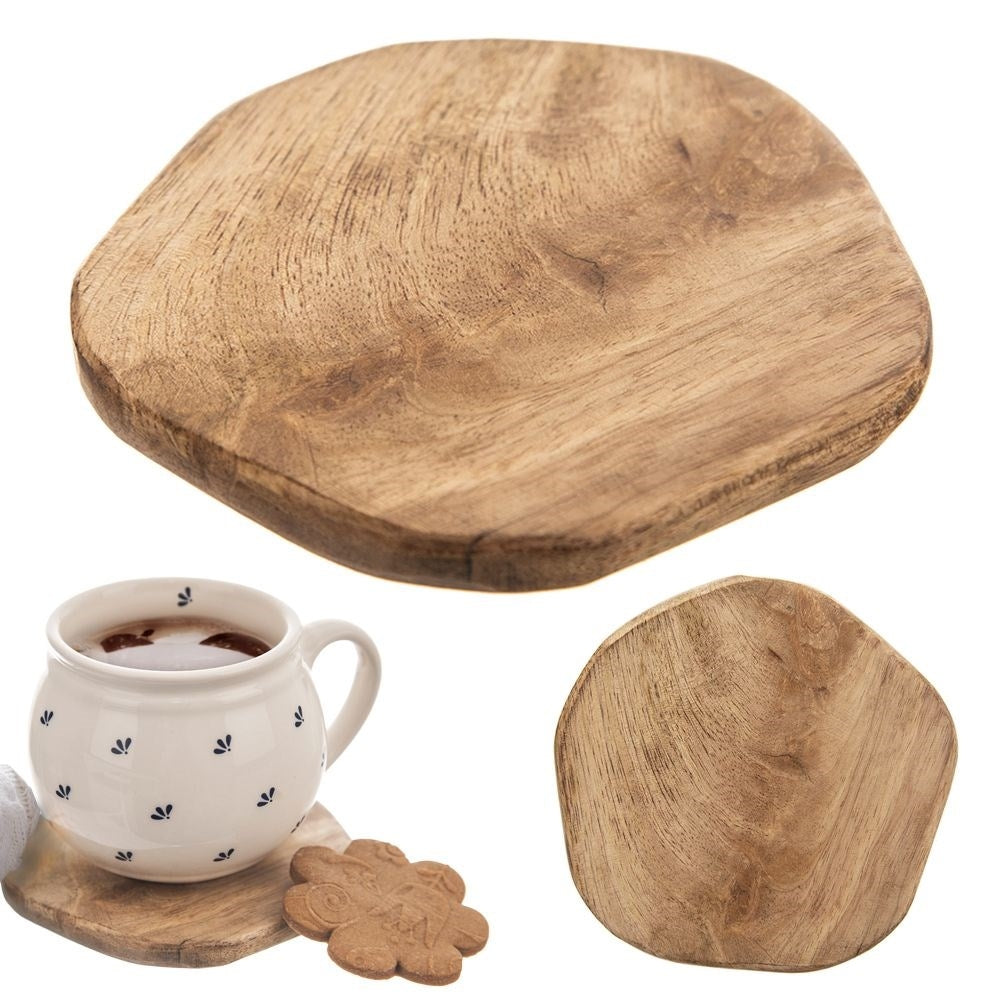Natural wooden coaster 10 cm - Perfect for hot/cold drinks